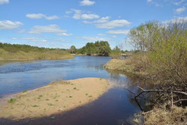 Bahar manzara, nehirde Milli Parkı 