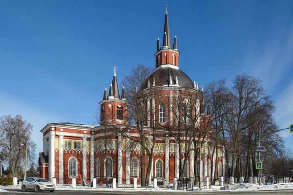 Сельская Церковь Зимой Пригороде Церковь Святого Николая Селе Царево Московской — стоковое фото