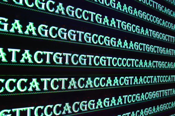 Moderne Technologie Dna Sequencing Letter Symbolen Opeenvolging Van Nucleotide Basen — Stockfoto