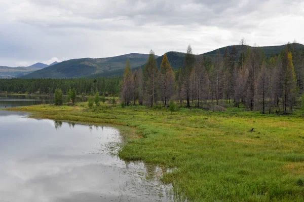 Yakut Landscape Area Oymyakon Highland Ridge Suntar Khayata Mountain Lake — Stock Photo, Image