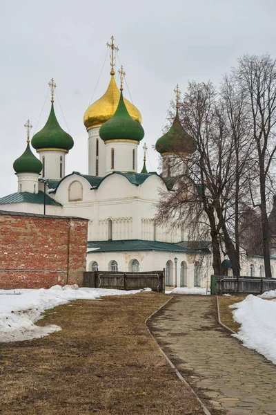 スパソ・エビフィエフ修道院のスパソ・プレオブラツェンスキー大聖堂. — ストック写真