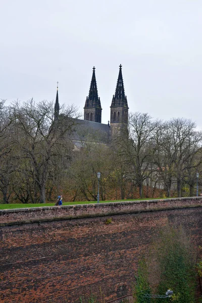 A Basílica dos Santos Pedro e Paulo em Vysehrad, Praga . — Fotografia de Stock