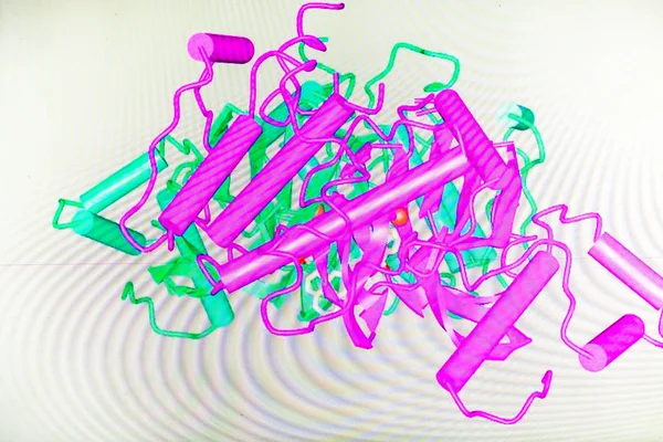 Estrutura cristalina da proteína . — Fotografia de Stock