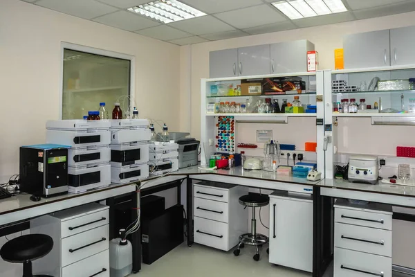 Chemical Biological Laboratory Interior Modern Laboratory Furniture Equipment — Stock Photo, Image