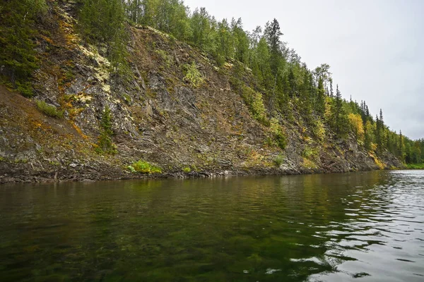 Rocks Lemva River Rocky Banks Upper Reaches River Subpolar Urals — Stock Photo, Image