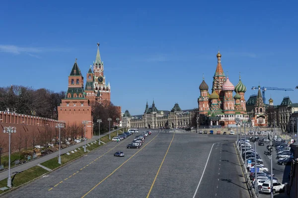 Moskva Kreml Solig Dag Centrum Den Ryska Huvudstaden — Stockfoto