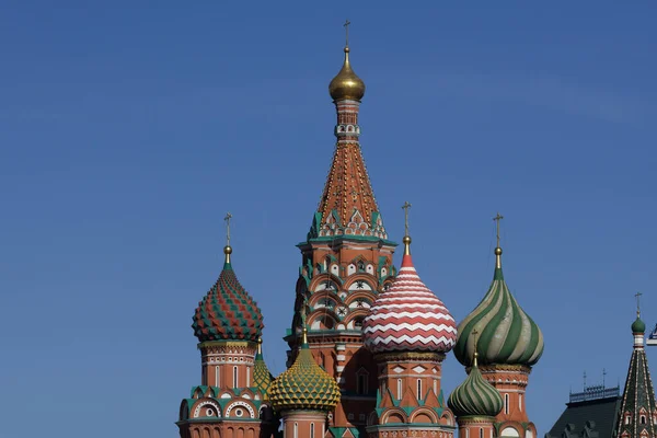 Catedral Basilio Moscú Día Soleado Centro Capital Rusa — Foto de Stock
