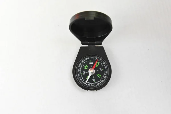 Compass Magnetic Compass Navigation Tool Located White Background — Stock Photo, Image