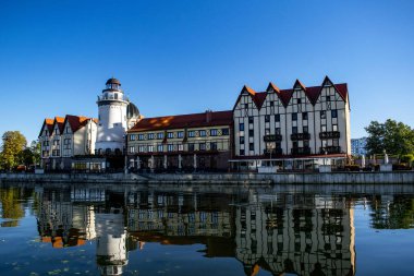 Balıkçı köyü, Kaliningrad, Rusya Federasyonu - 29 Eylül 2018