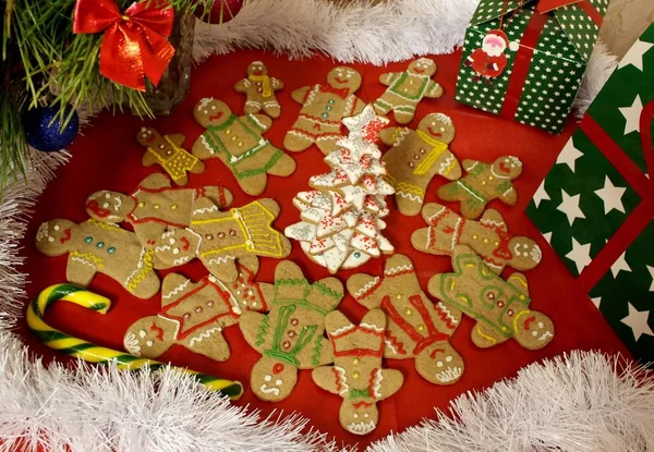 Handmade Christmas Gingerbread Holiday Coming — Stock Photo, Image