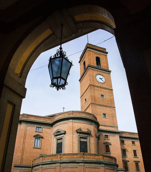 Widok Miasta Katedra Duomo Legghorn Livorno Toskania Włochy Pionowy Pocztówka — Zdjęcie stockowe