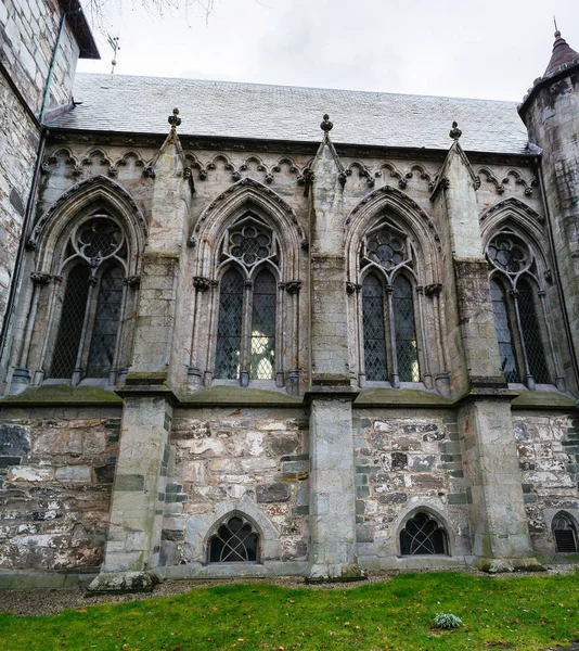 Fragment Famous Stavanger Domkirke Dull Spring Day — Stock Photo, Image