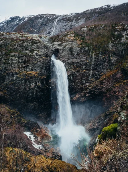 Manafossen Waterfall Norway — Stock Photo, Image