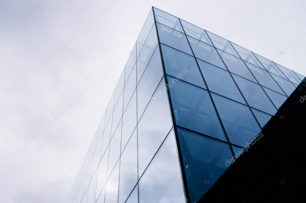 Abstract modern architecture on sky background