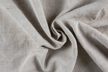 Eski buruşmuş keten kumaş kırsal kumaş dokusu