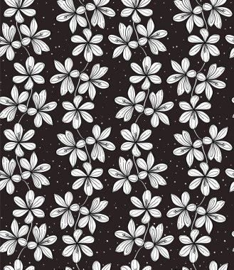 Sorunsuz vektör desen ile bitkisi çiçeği.