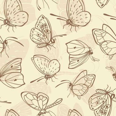 sorunsuz kelebek arka plan. Vektör çizim