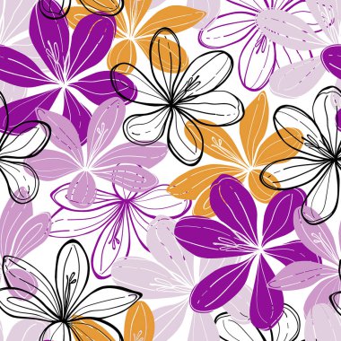 Sorunsuz bitkisi çiçeği arka plan. Vektör çizim