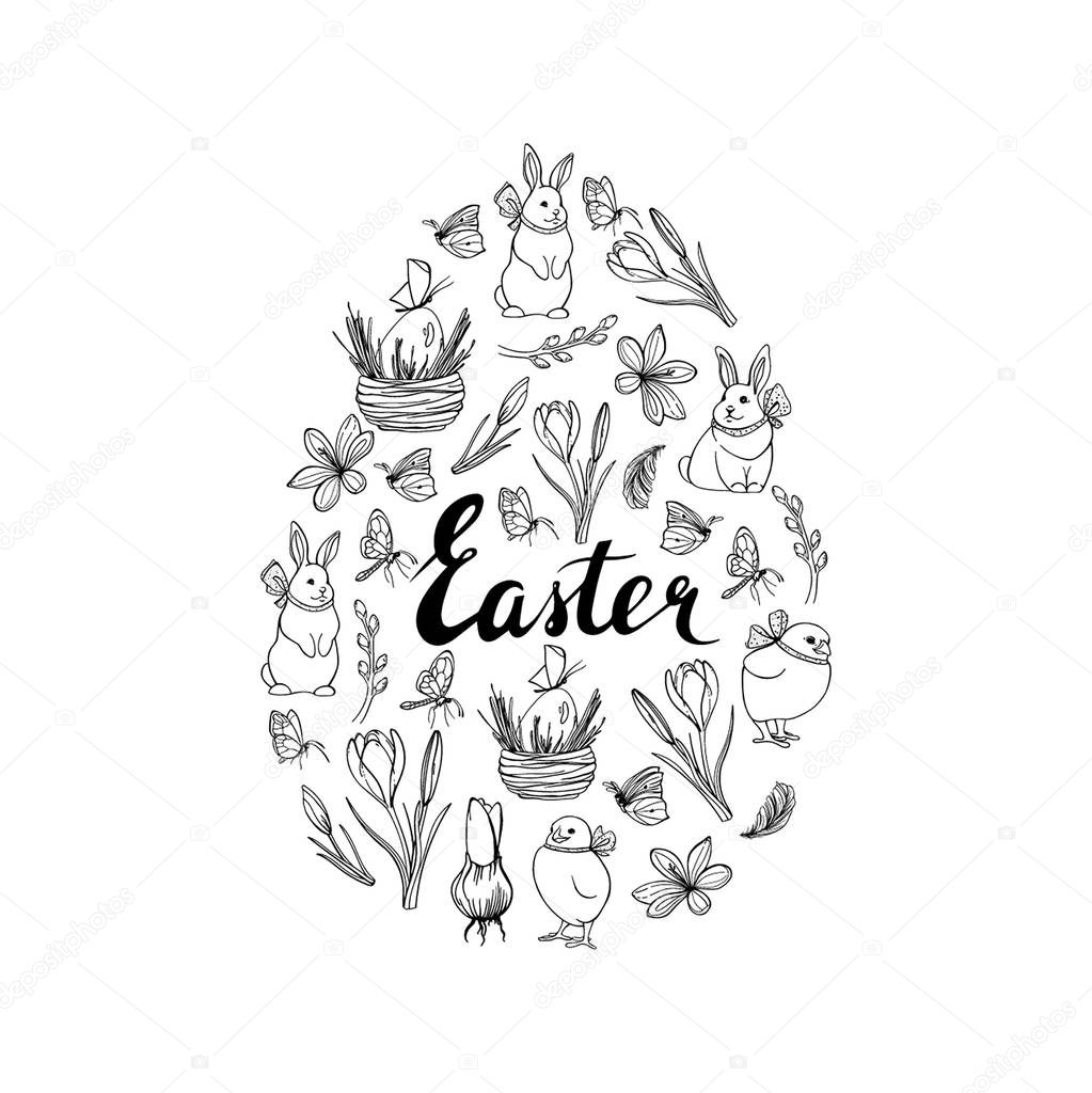 Easter card design. Vector illustration