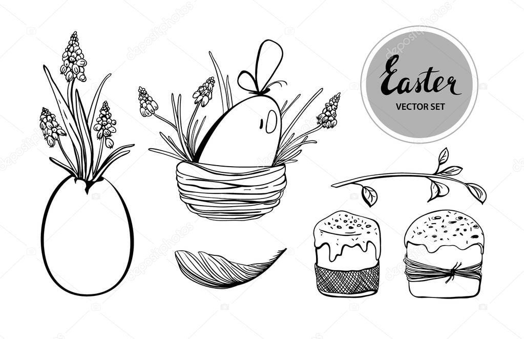 Easter collection. Vector illustration