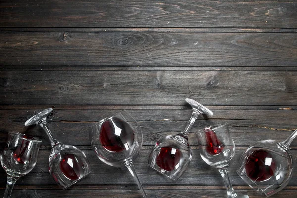 Wine background. Glasses of red wine.