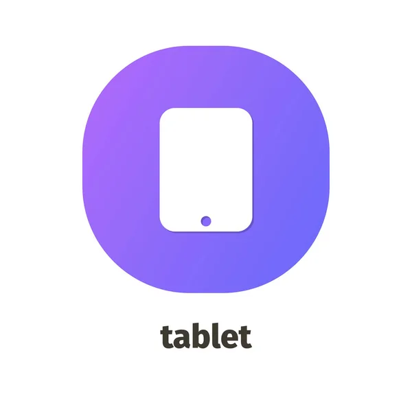 Icono Vector Tableta Para Aplicaciones Web Móviles — Archivo Imágenes Vectoriales