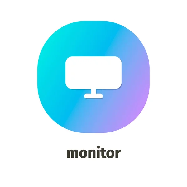 Monitor Vektor Symbol Für Web Und Mobile Anwendungen — Stockvektor