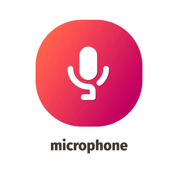 Mikrofonvektorsymbol Für Web Und Mobile Anwendungen — Stockvektor