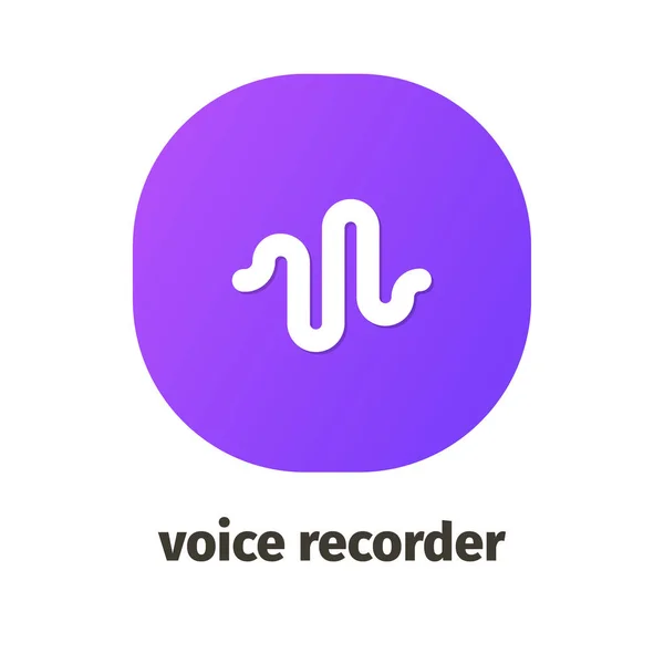 Sprachrekorder Vektorsymbol Für Web Und Mobilanwendungen — Stockvektor