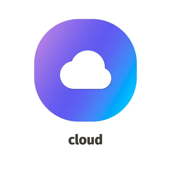 Icona Vettoriale Cloud Applicazioni Web Mobili — Vettoriale Stock