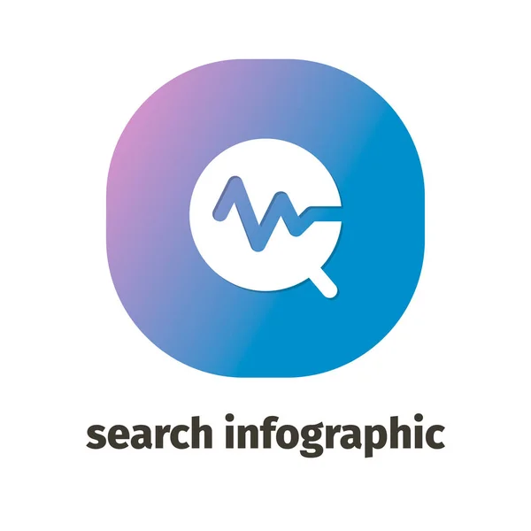 Search Infographic Vector Icon Web Mobile Applications — Stock Vector