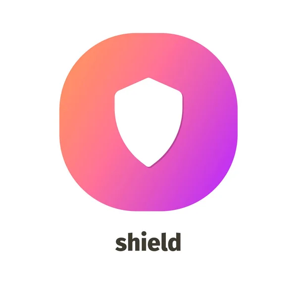 Icône Vectorielle Shield Pour Applications Web Mobiles — Image vectorielle