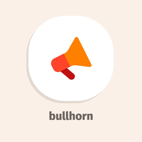Bullhorn Wektor Ikona Dla Sieci Web Aplikacji Mobilnych — Wektor stockowy