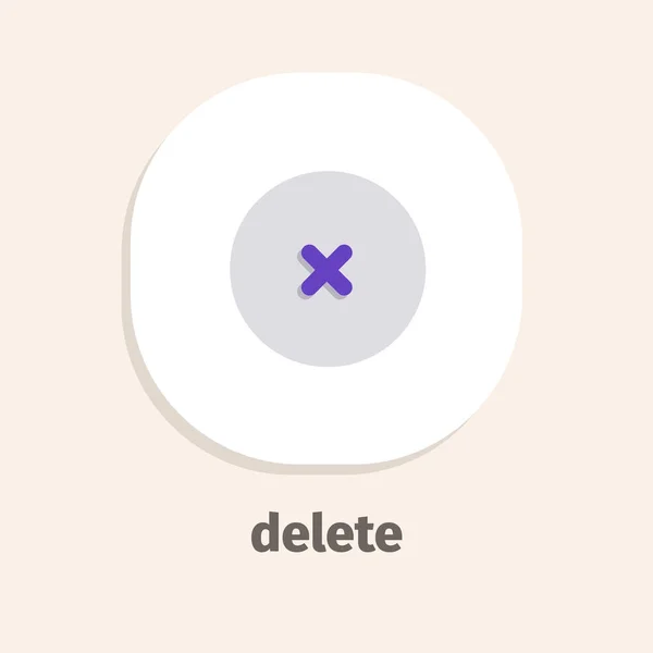Vektor Symbol Für Web Und Mobilanwendungen Löschen — Stockvektor