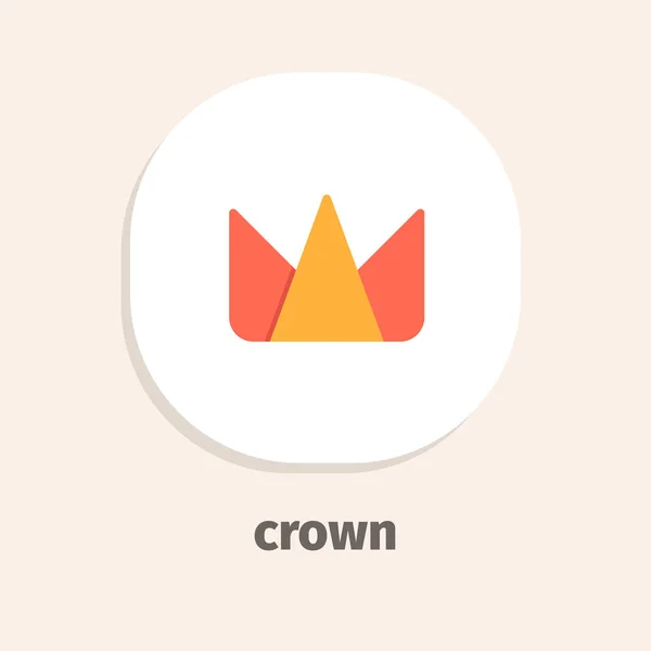 Icono Vector Corona Para Aplicaciones Web Móviles — Archivo Imágenes Vectoriales