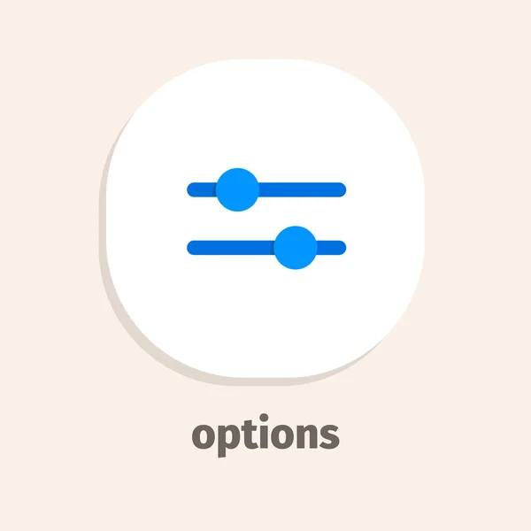 Ícone Vetor Opções Para Aplicações Web Móveis — Vetor de Stock