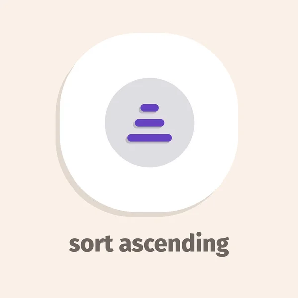 Sortieren Aufsteigender Vektor Flaches Symbol Für Web Und Mobile Anwendungen — Stockvektor