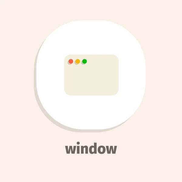 Web 和移动应用程序的窗口平面矢量图标 — 图库矢量图片