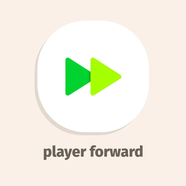 Player Forward Icono Vector Plano Para Aplicaciones Web Móviles — Archivo Imágenes Vectoriales