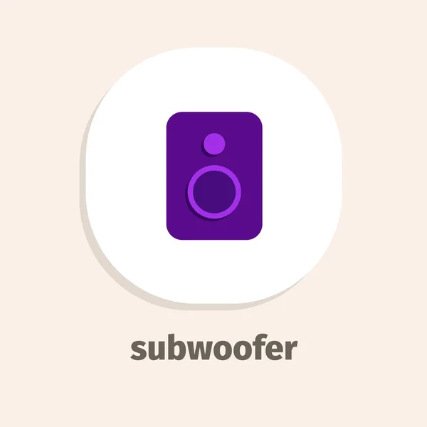 Subwoofer Flat Vector Icon Für Web Und Mobile Anwendungen — Stockvektor