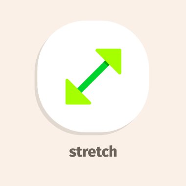 Web ve mobil uygulamalar için streç düz vektör simge