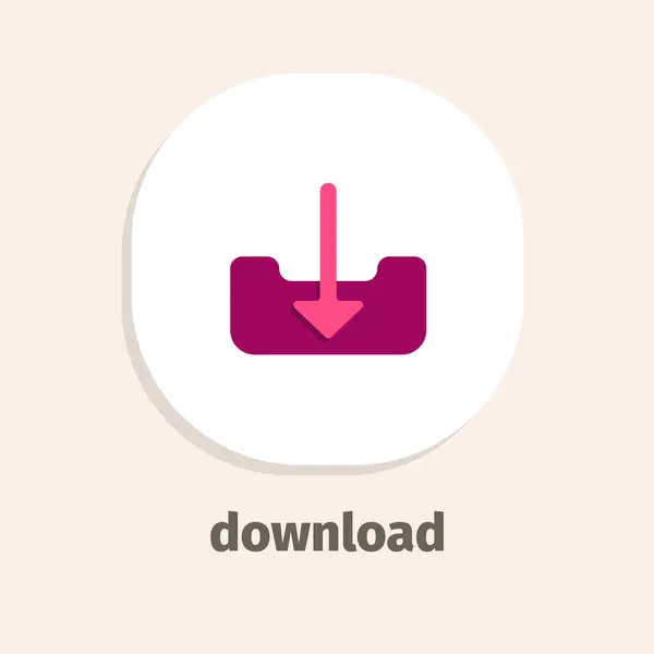 Platte Vector Icon Voor Web Mobiele Toepassingen Downloaden — Stockvector