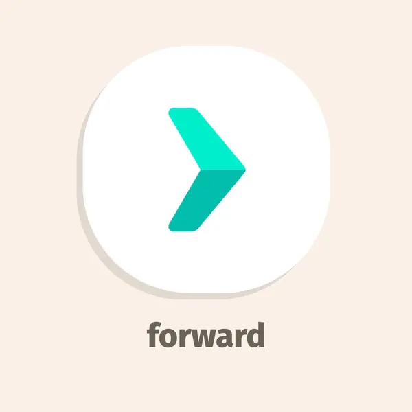 Forward Flat Vector Icon Für Web Und Mobile Anwendungen — Stockvektor