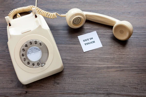 Retro telephone with note - Get In Touch