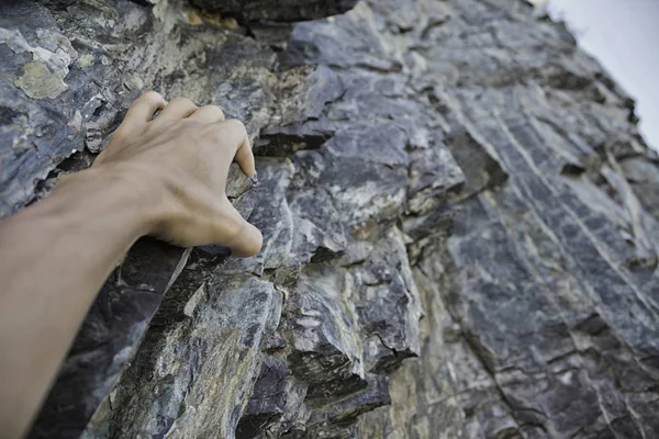 Närbild Bild Rock Klättrare Hand — Stockfoto