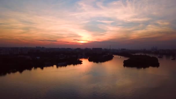 Nehirde Gün Batımı — Stok video