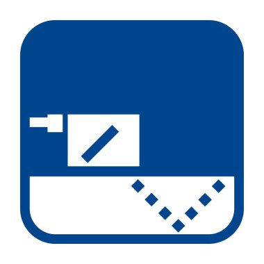 Vector flat design icon of ultrasonic testing. clipart