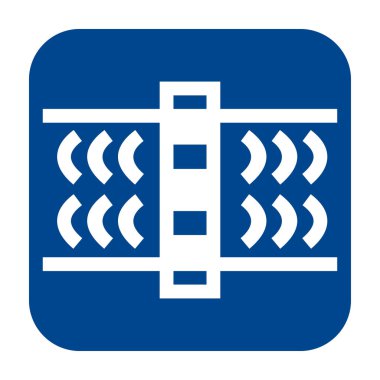 Güdümlü dalga test vektör düz tasarım simgesi.