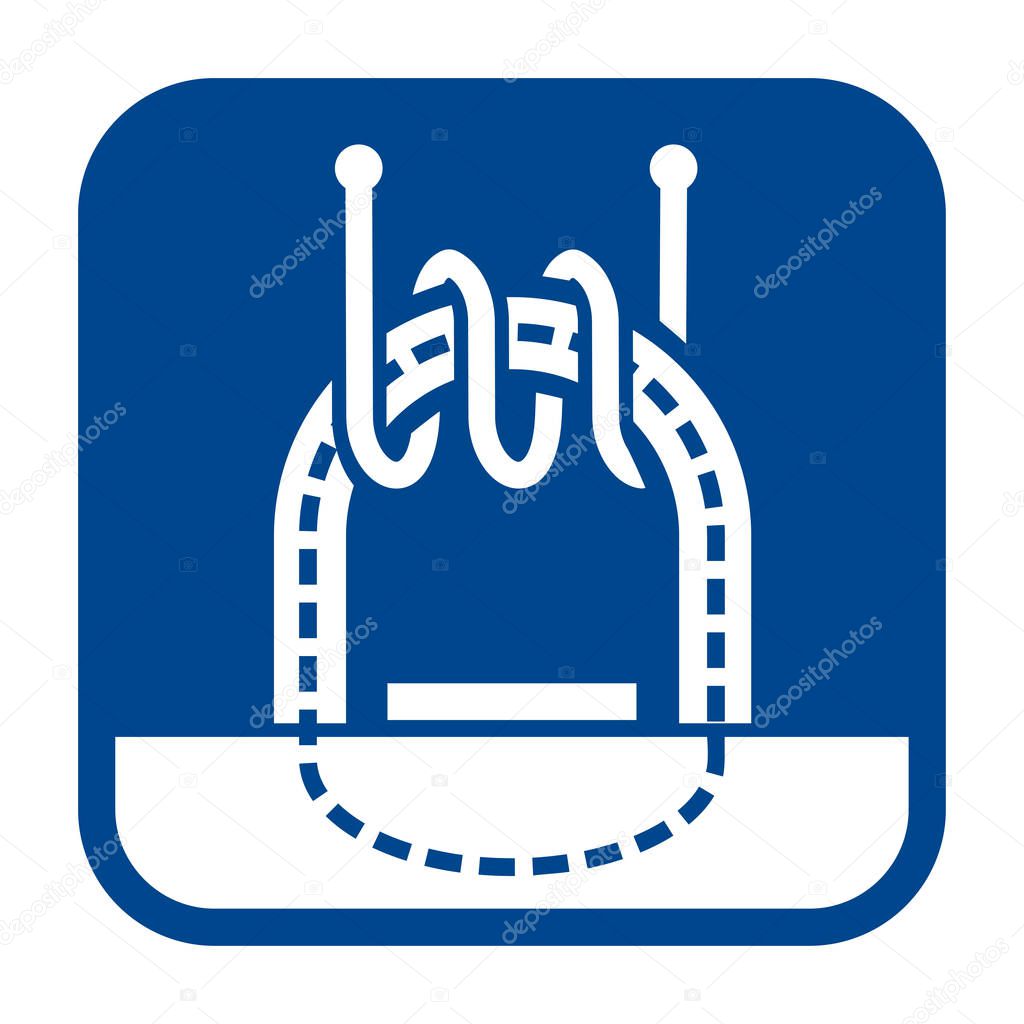 Vector flat design icon of electromagnetic testing.