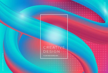 degrade renk arka plan ile 3D akışı dinamik şekiller kompozisyon